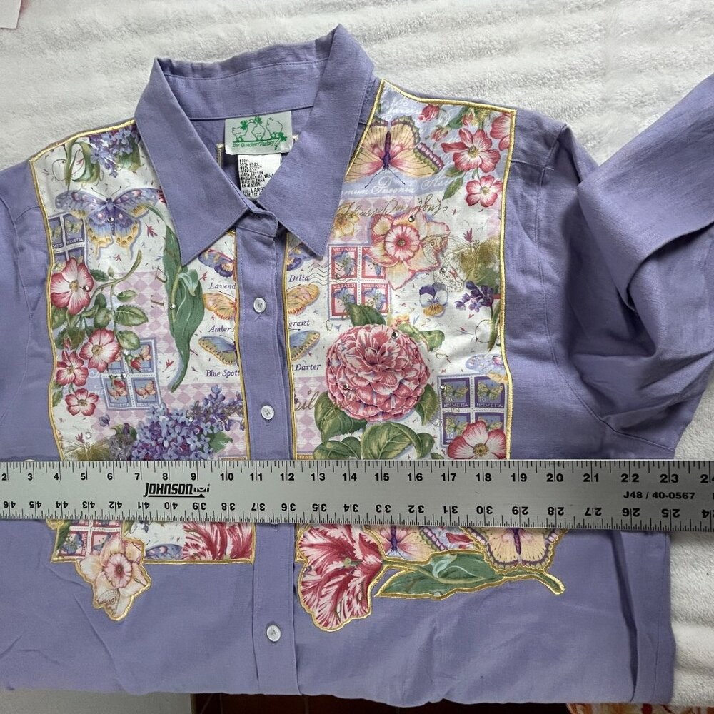 The Quacker Factory Women's Button Down Top Cotta… - image 7